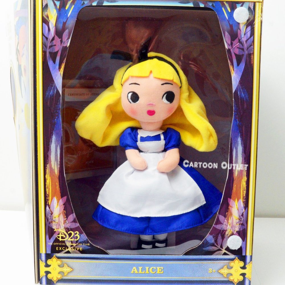 Disney Alice in Wonderland Plush Doll Limited D23 70th Anniversary New